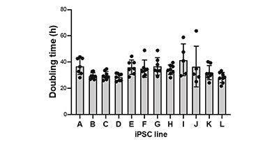 Abb. 2: Quantitative Überwachung des Proliferationsstatus während der Kultivierung humaner iPS-Zellen (C).