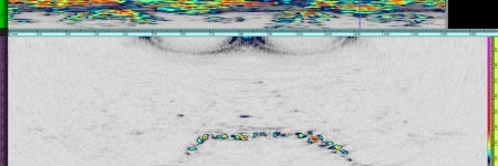 Bildschirm des OmniScan X3 64 Prüfgeräts mit Phase Coherence Imaging