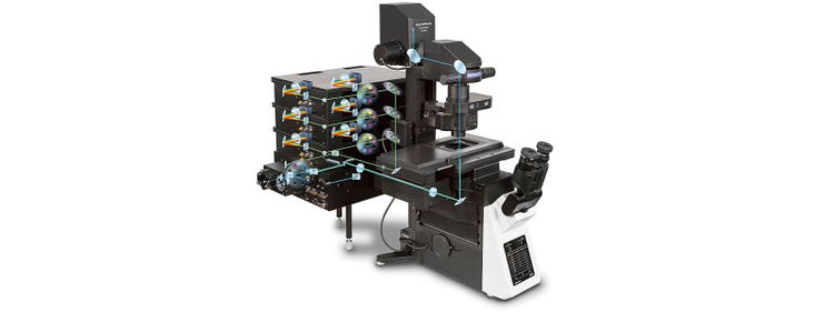 Konfokales Laser-Scanning-Mikroskop FV4000.
