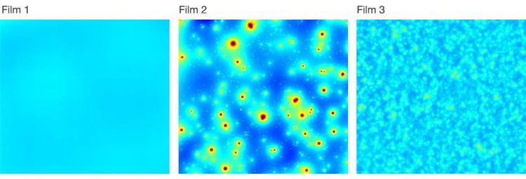 3D-Bild der Oberflächenstruktur der Folie