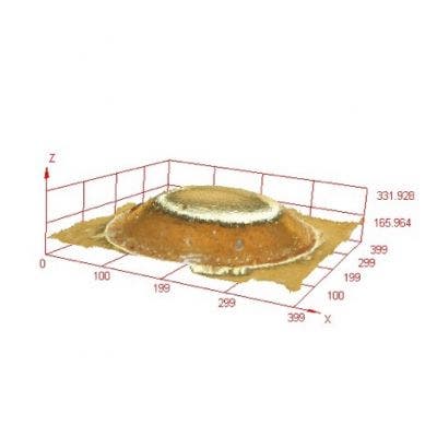 Eine 3D-Karte von einer der Beulen.