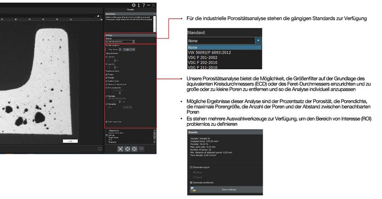 Lösungen für die Porositätsanalyse