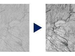 Contrast enhancement by HDR (Sample: Sliced magnesite)