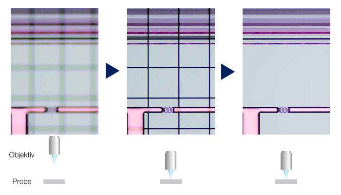 Schnelles Scharfstellen: Focus Aid