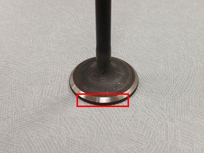 Valve face contact surface