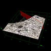 High-resolution image of incoming laser side of a workpiece and associated measurements 02