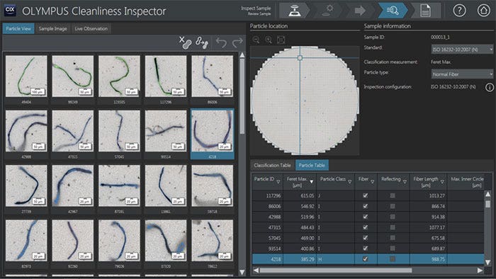 Contamination analysis image example