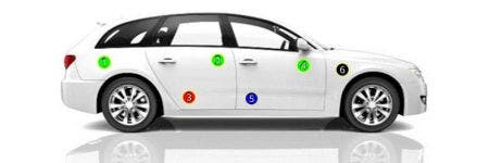 Interactive custom template for car paint thickness measurements