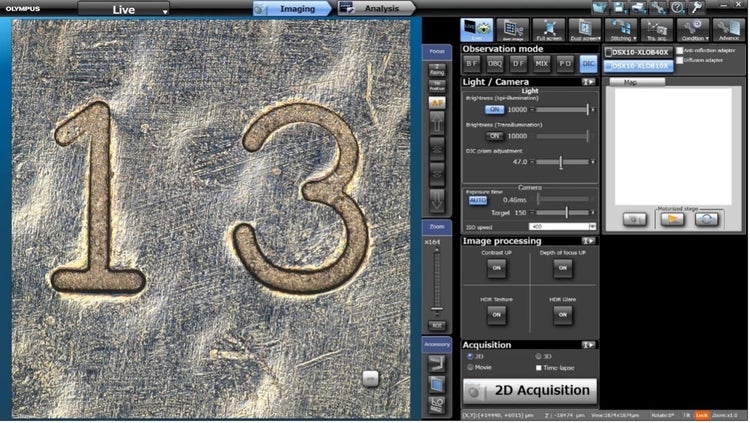 Surface inspection of a battery pack using the DIC observation method.