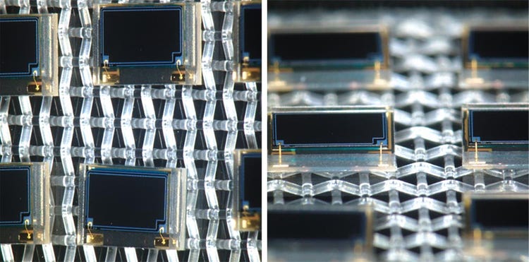 Digital microscope image of a surface mount component taken at different angles