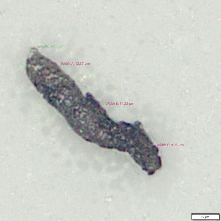 Particle measurement using a microscope-based cleanliness inspection system