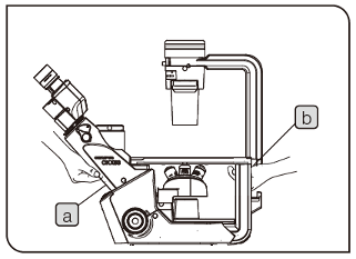 Proper way to carry CKX inverted microscopes