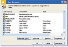 User rights management for industrial microscopy software