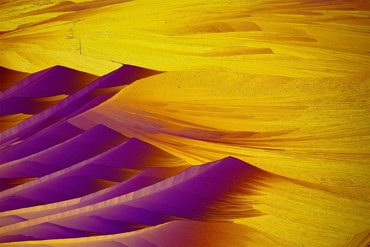 Dissolved microcrystal of beta-alanine and L-glutamine under the microscope