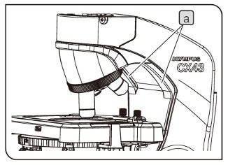 Proper way to carry CX upright microscopes