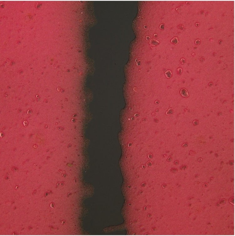 High-magnification image of the print on a baby bottle