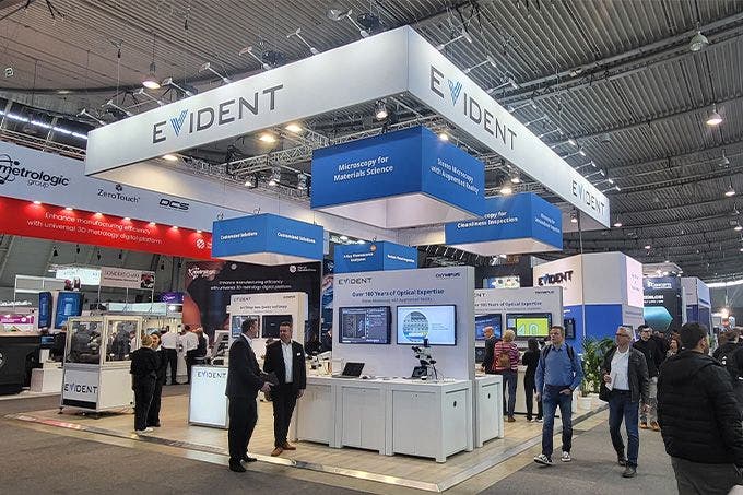 The Evident booth at Control 2024.