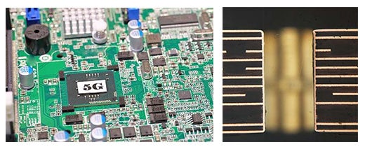 Copper Foil for Printed Circuit Boards, Image of a printed circuit board cross section