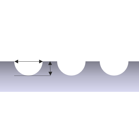 Laser mark cross section