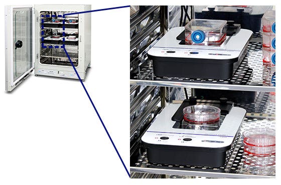 Figure 4. The CM20 system installed inside the incubator