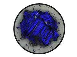 Particle as seen by the system during detection and analysis. The blue color indicates that this particle is metallic.