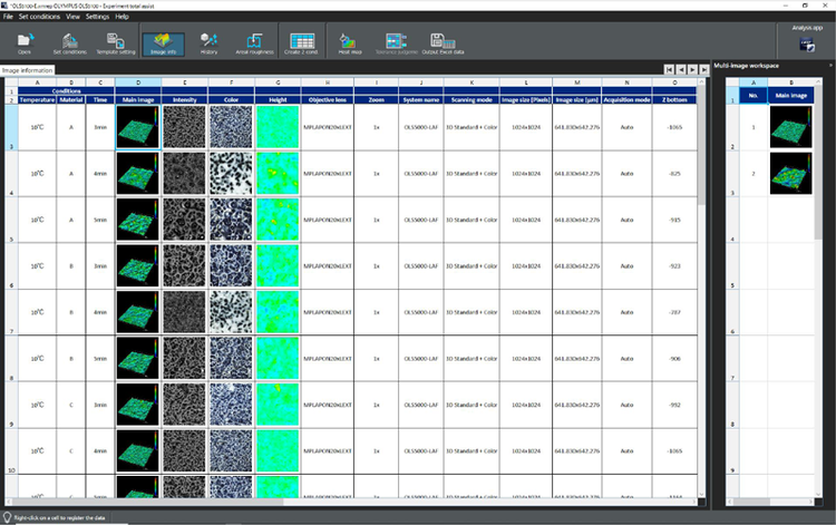 Macros on the LEXT OLS5500 3D optical profilometer.