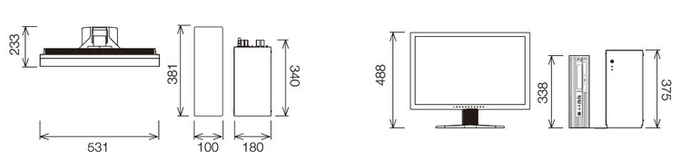 PC & Control Unit - Dimention
