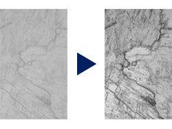 Contrast enhancement by HDR (Sample: Sliced magnesite)
