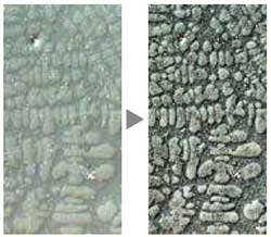 Enhanced contrast using the DCE filter (dendrite in an aluminum casting)