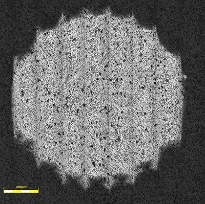 Oil groove image provided by a laser microscope (objective lens: 20X; zoom: 1x)