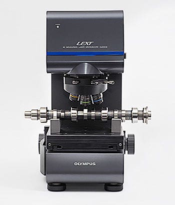 Conjunto del árbol de levas en un microscopio LEXT OLS5000