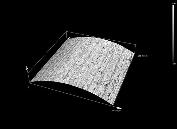 Imagen capturada con el microscopio de escaneo láser OLS5000