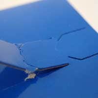 Cremallera de una caja de cartón