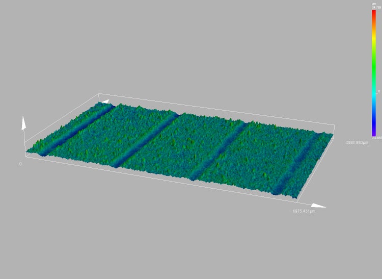 Visualización de los datos del ensayo de resistencia al rayado con el software LEXT