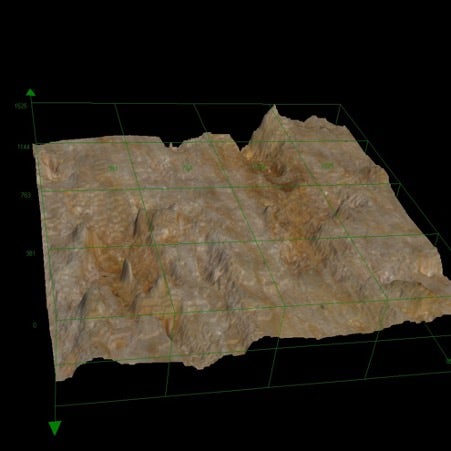 Imagen 3D de rugosidad de la superficie generada por el microscopio digital DSX1000