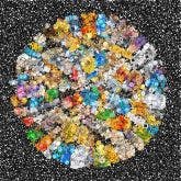 Emoji de imagen microscópica de más de 40 alas de mariposa