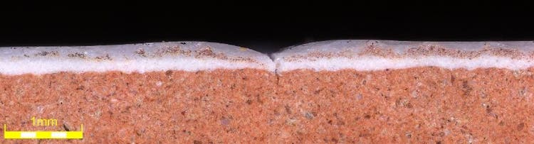 Imagen panorámica generada por la aplicación mosaico del microscopio digital DSX1000 de Olympus