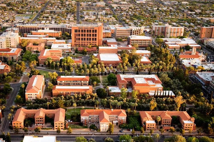Aerial view of campus