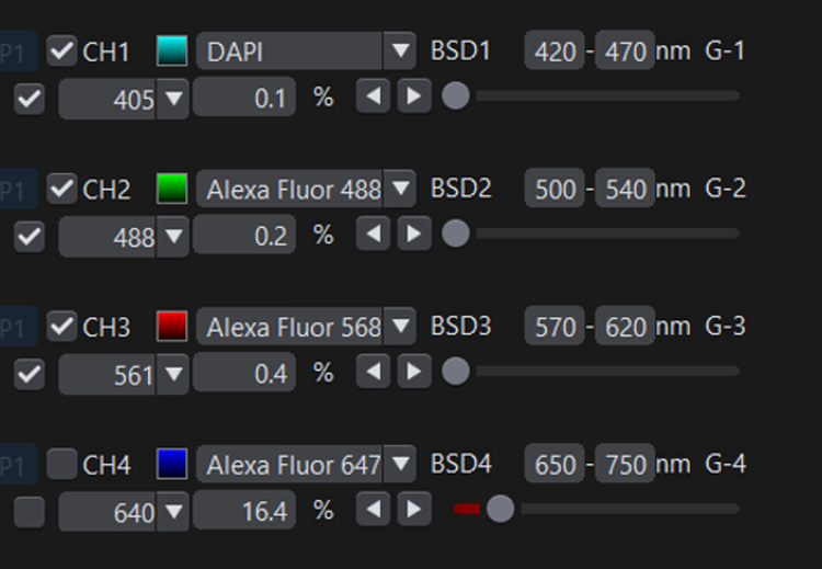 Ajustes del detector