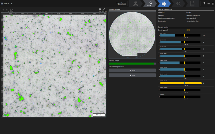 Software PRECiV para análisis de limpieza técnica