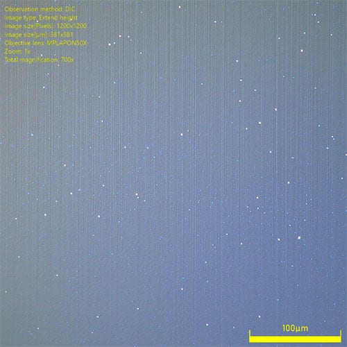 Observation en CID de défauts sur un diamant