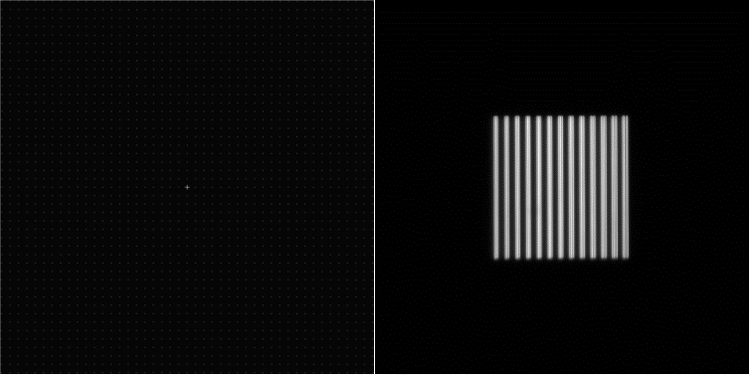 Champ à motif annulaire pour le contrôle de la planéité de l’image en microscopie
