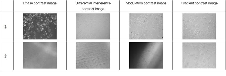 Comparaison des méthodes de contraste de phase