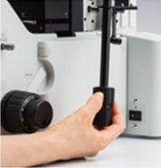 Adjust the stage position using the XY knob.