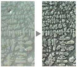 Enhanced contrast using the DCE filter (dendrite in an aluminum casting)