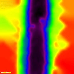 5B Analisi della mappa dell'altezza 2D di indentazioni da penna