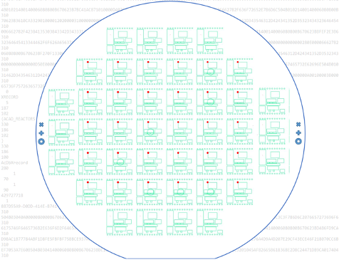 Ispezione di wafer mediante uno schema CAD di un wafer