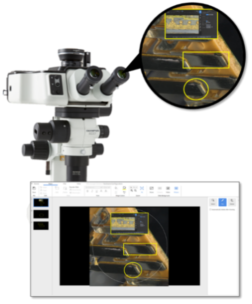Tecnologia per microscopio con proiezione digitale