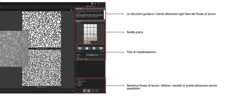 Definizione della granulometria mediante il metodo di confronto dei diagrammi