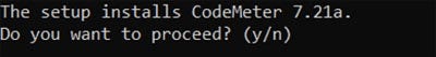 8. A console window will appear; type ‘y’ to confirm and proceed.